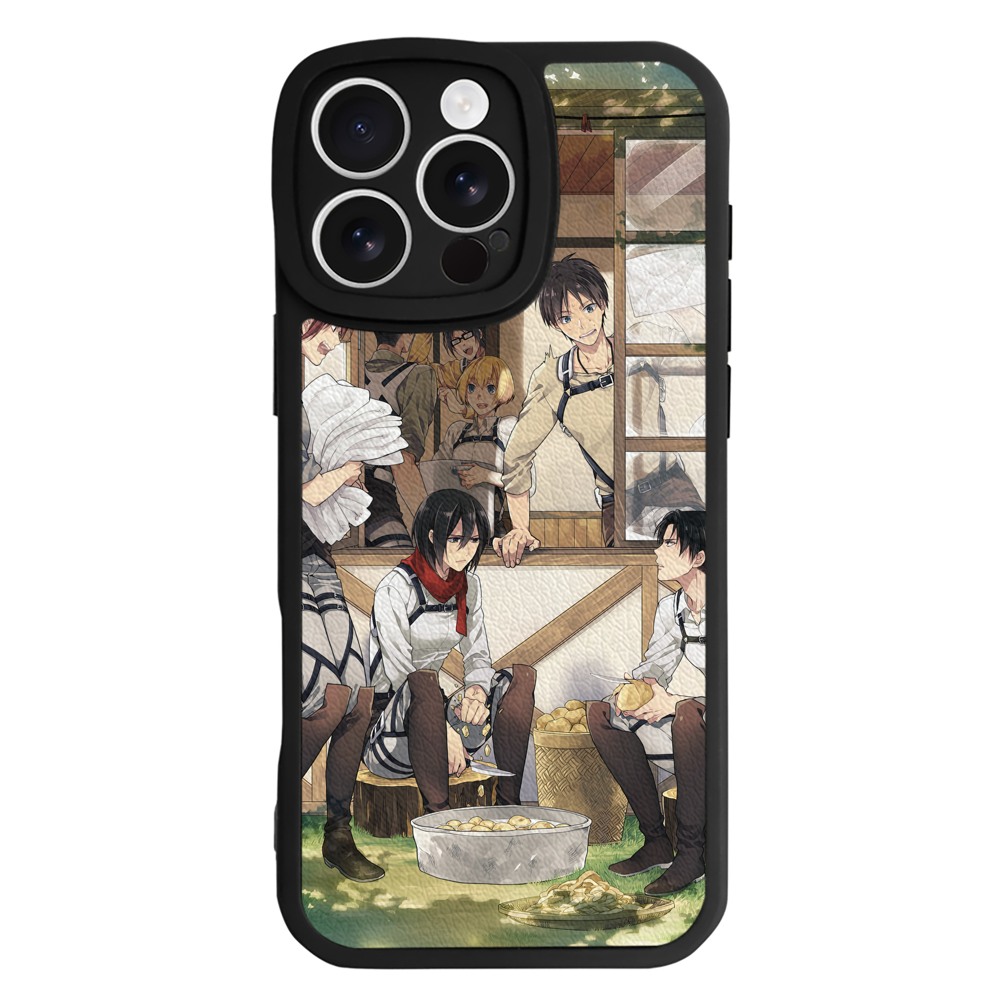 （画像用） 進撃の巨人 Attack on Titan 【iPhone 16シリーズ対応】シリコンスマホケース（レザー調） 材質：シリコン